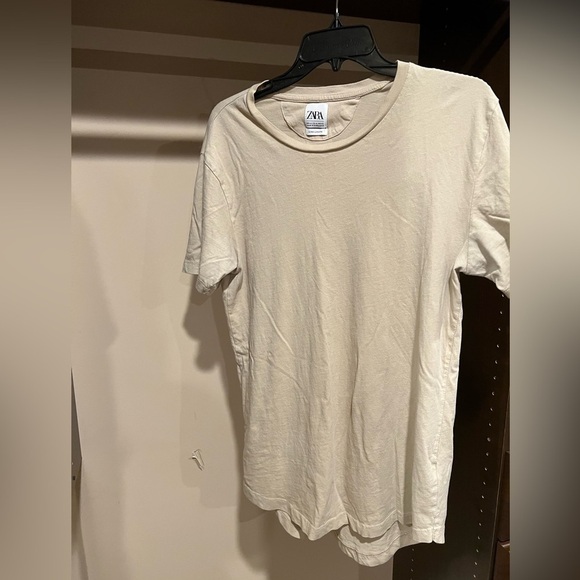 Zara Other - Zara Cream Short Sleeve Tee Classic Crew Neck